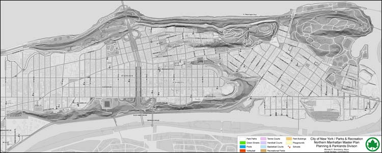 Northern Manhattan Parks Master Plan map