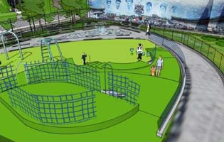 River Avenue Pocket Parks Play Area Rendering