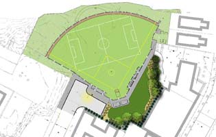 West Bronx Recreation Center Ballfield Rendering