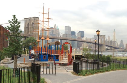 Brooklyn Bridge Park at the site of the former Brooklyn ferry landing.