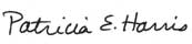 Patricia E Harris's signature