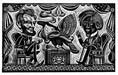 Stephen Alcorn, Abraham Lincoln Meets Frederick Douglass, 1994, Relief-block print