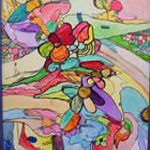 Image of painting from "Healing Nature of Art" exhibit. links to more images from the show