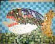 Photo of mosaic done by afterschool participant at J Hood Wright Rec Center