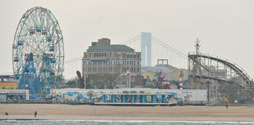 Coney Island Beach and Boardwalk as seen from the water