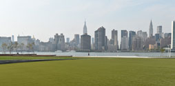 Hunter's Point South Park with Manhattan in the background