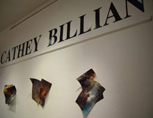 Photo of artist's name , Cathy Billian,on the east wall