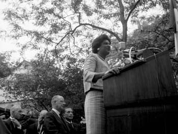 Constance Baker Motley, Delacorte Clock Dedication, Central Park, June 24, 1965