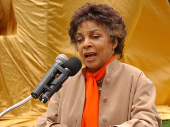 Ruby Dee, Ellison Memorial Dedication, Riverside Park, May 1, 2003 