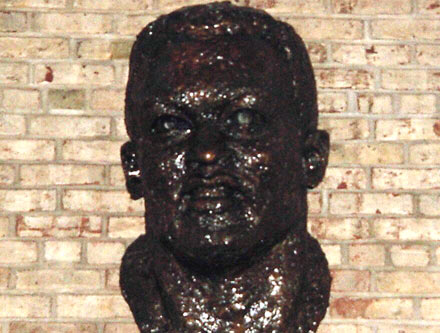 Photo of "Jackie Robinson" sculpture