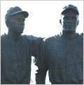 Jackie Robinson and Pee Wee Reese : Honoring the African American  Experience : NYC Parks