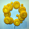 Image of Patricia Clark, E-Z Light Wreath, silicone baking pans, foamcore, LED lights, wire, screws