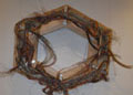 Image of George Kroenert, Twisted Pairs, 66 punchboxes, twisted pair copper wire, plywood base