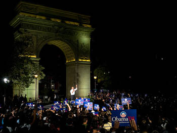 Barack Obama Campaign Rally, Washington Square Park, September 27, 2007