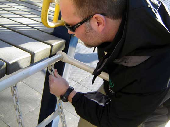 Photograph of a Park Inspector at work