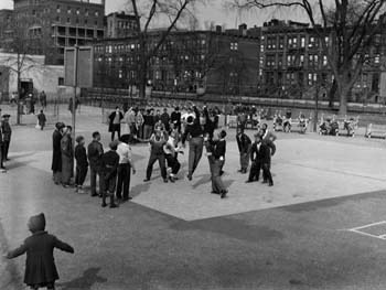 Boys Basketball, Mount Morris Square, Manhattan, April 26, 1943