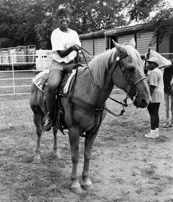 Girl on Horse, 10th Black Rodeo, Downing Stadium, Randall’s Island, July 8, 1993