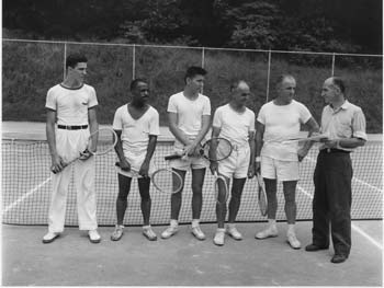 Men's Tennis Class, Forest Park, Queens, July 11, 1943