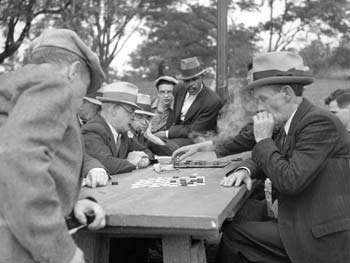 Checkers Players, Fort Greene Park, Brooklyn, September 24, 1934