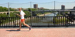 Man running across the High Bridge