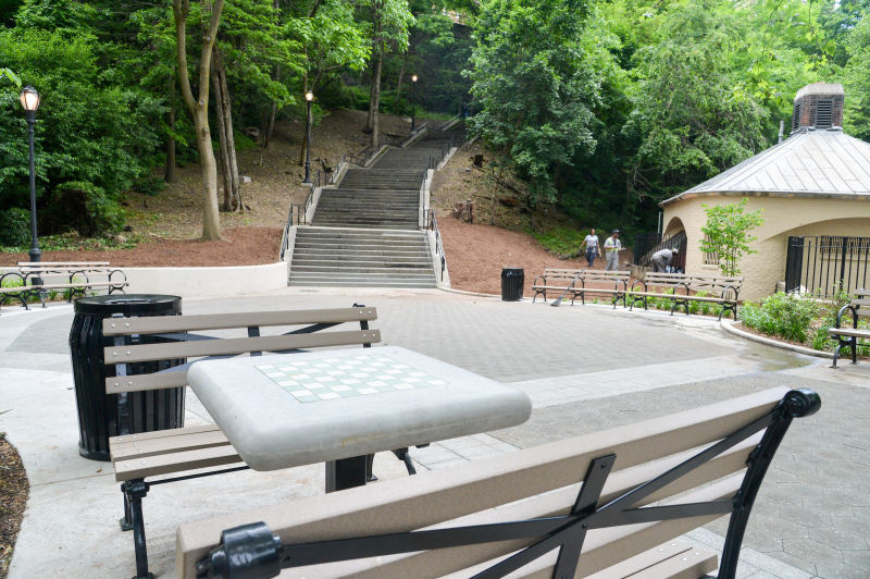 Steeplechase Park Monuments - Jackie Robinson and Pee Wee Reese Monument :  NYC Parks