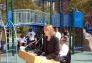 First Deputy Mayor Patricia E. Harris speaks at the opening of Story Playground