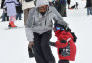 Learning how to snowboard at a young age