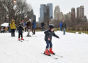 Skiing in Central Park slopes