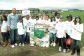 Mariano Rivera and Youth Athletes at the Randall's Island Sports Fields Ribbon Cutting