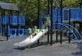 Sliding through Marine Park's Lenape Playground