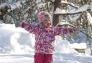 A child enjoys the snow