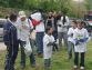 Volunteers prepare to clean up the park