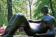 Henry Moore, Reclining Nude, bronze. Photo by David Finn.