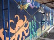 Mural in progress