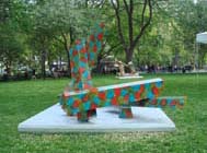 Richard Deacon, Free Assembly, 2008 (foreground), Other Assembly, 2008 (background). Courtesy of the Madison Square Park Conservancy.