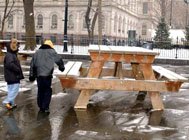Balsa Wood Airplane: The Land That Time Forgot by Art Domantay and Picnic Table by Ken Landauer