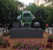 Amanda Ross-Ho, The Character and Shape of Illuminated Things (Facial Recognition), Photo by NYC Parks