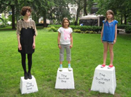 Miranda July, Pedestals for Guilty Ones. 2009, fiberglass composite panel, steel, urethane paint