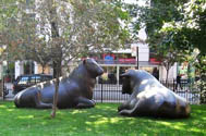 Peter Woytuk, Bulls, Aluminum, 2011, courtesy of Morrison Gallery