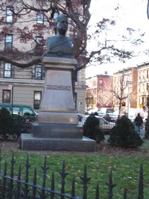 Photo of General Winfield Scott Hancock bust in Hancock Park