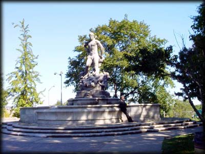 Photo of the Civic Virtue Fountain, Queens Boulevard at Union Turnpike